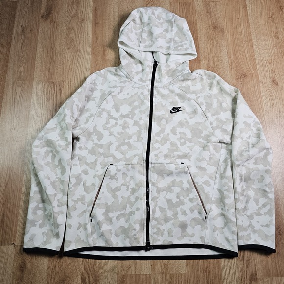 Nike Tech Fleece Hoodie Mens‎ Medium Camo Print Full-Zip Summit